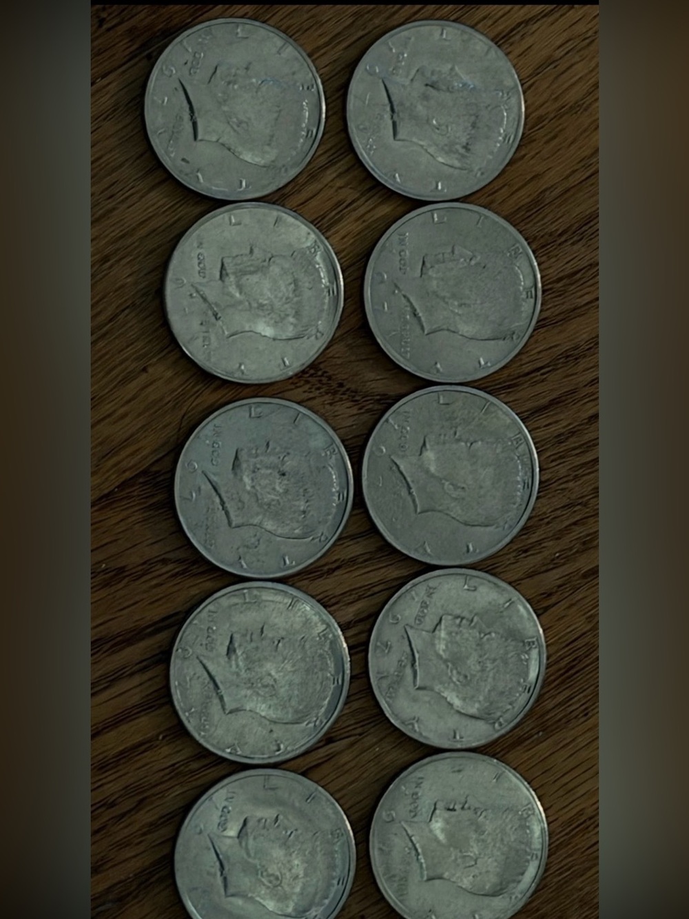 Set of 10 1971 Half Dollars